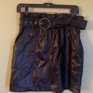 Faux leather skirt